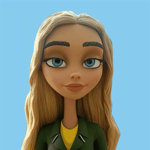 Miss Angel, a calm tutor with long blonde hair